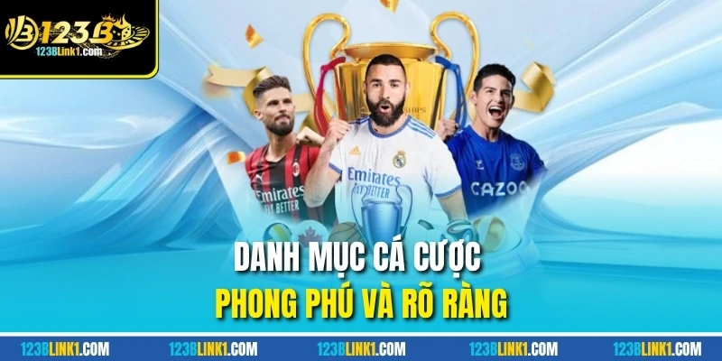 Thể Thao 123B – Cược Minh Bạch, Kèo Chuẩn Từng Giây 12 Danh mục cá cược phong phú và rõ ràng